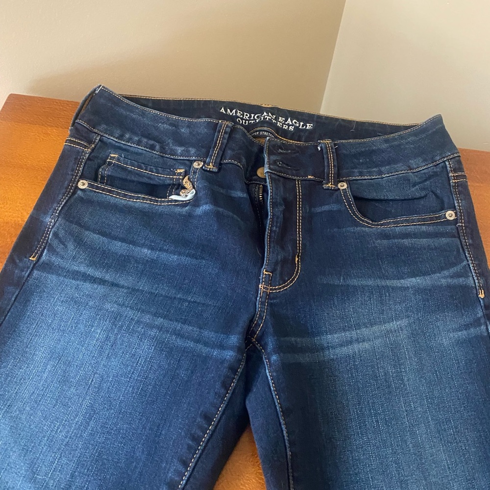 American Eagle Outfitters Women's Dark Blue Boot Cut Jeans